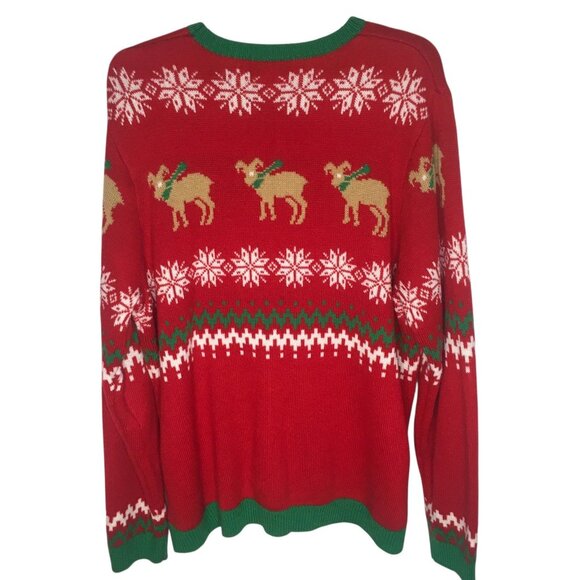 Jolly Sweaters Sweater Mens 2XL Funny Goat Christmas Pullover Novelty Holiday - Picture 10 of 15